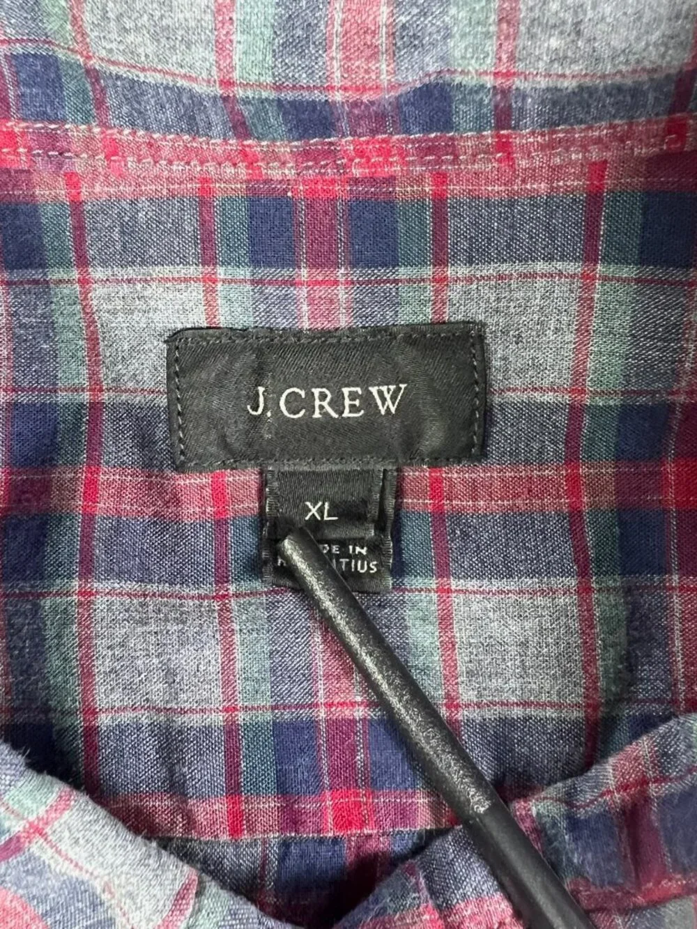 Share J.Crew Secret Wash Shirt Mens XL Lightweight Stretch Plaid Button Down